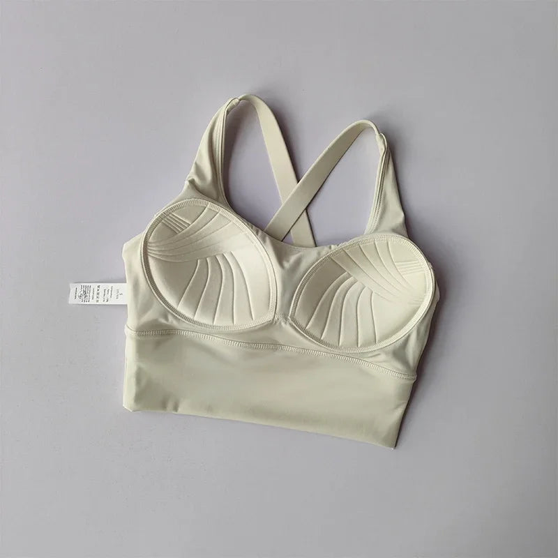 All-in-one sports bra with sweat protection