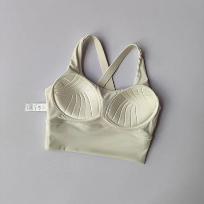 All-in-one sports bra with sweat protection