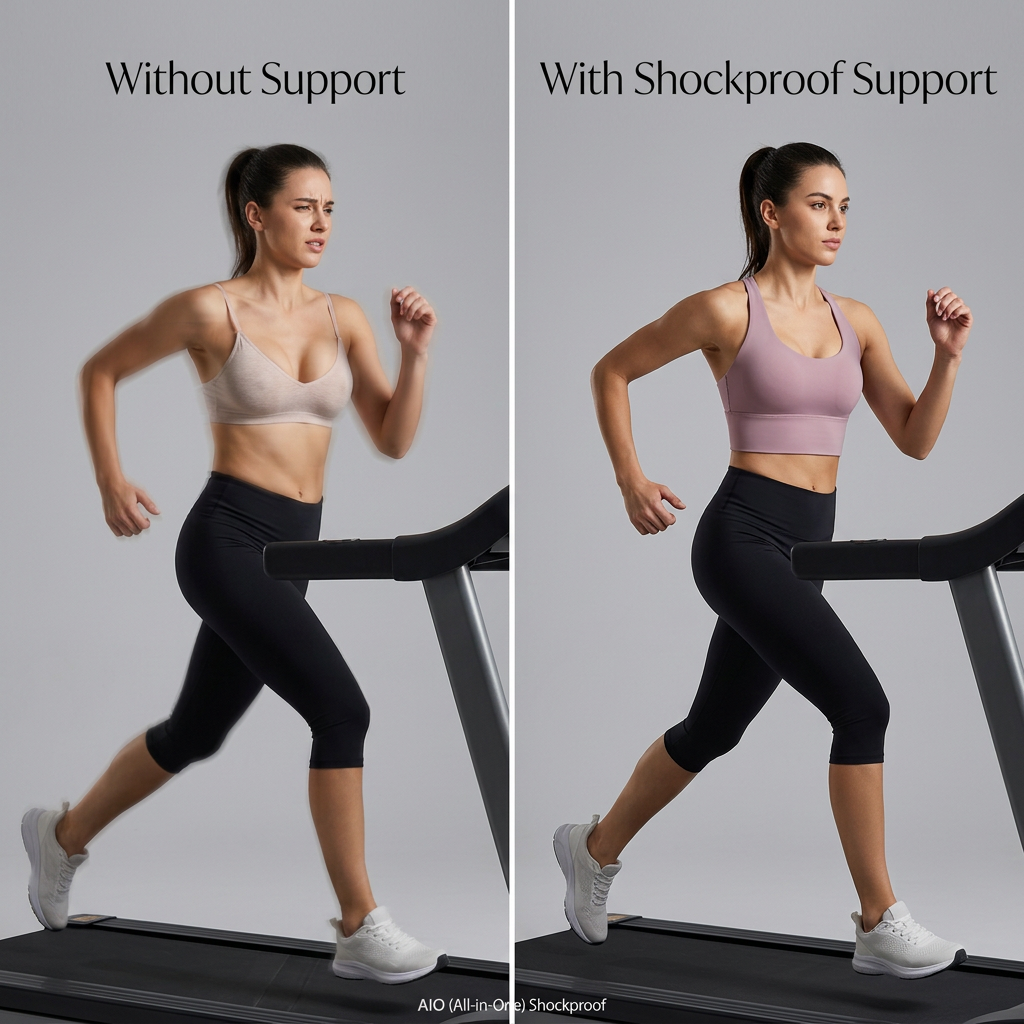 All-in-one sports bra with sweat protection