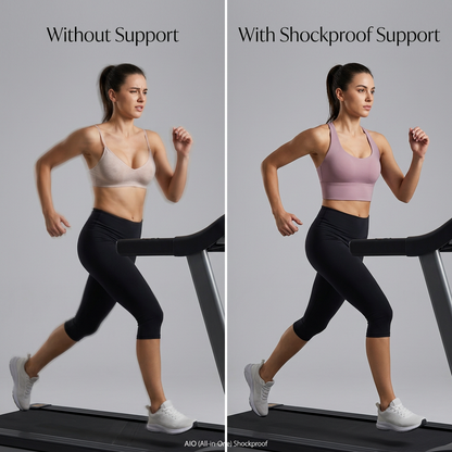 All-in-one sports bra with sweat protection